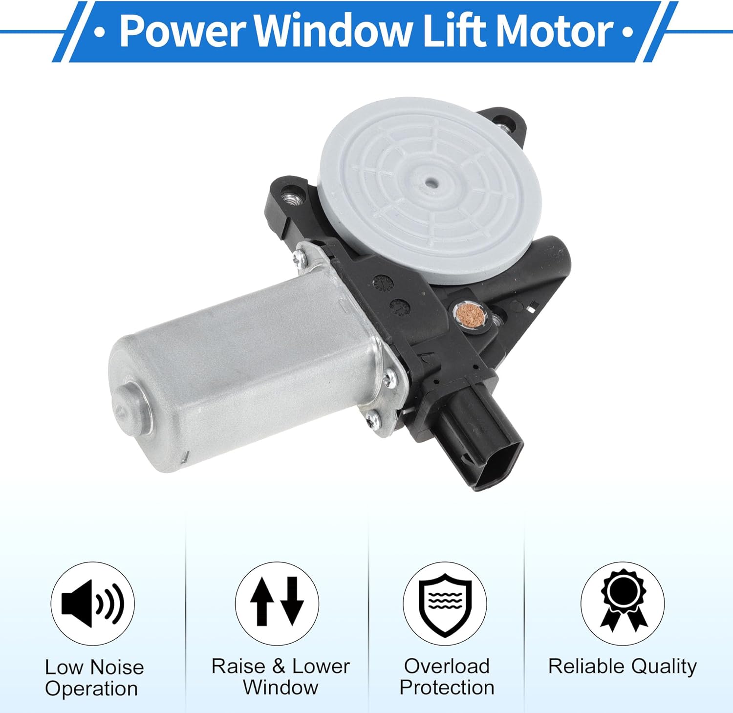 Front Left Driver Side Power Window Regulator Lift Motor for Honda Pilot 2009-2015 No.742971/72250STKA01/72250SZAA02 6 Pin Car Window Glass Lift Motor