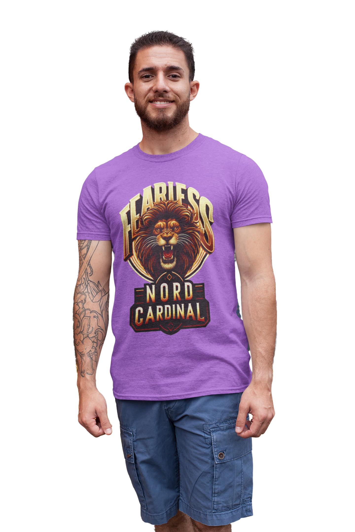 nord cardinal Men's Round Neck Pure Cotton Graphic T-Shirt | 100% Cotton, Breathable, Comfortable, Soft Regular Fit Everyday Tee-picture-26
