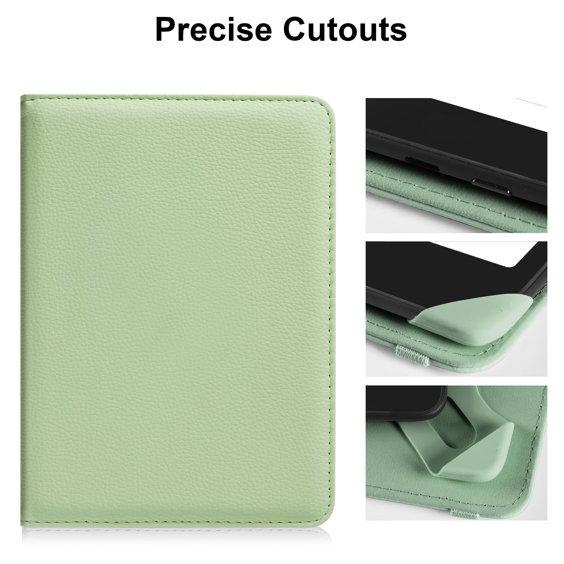 HoYiXi Universal Case for 6 inch Kindle eReader Compatible with Paperwhite(2025/2018)/PocketBook and Tolino/Kobo Clara HD,6" eReader Protective Case Cover Elastic rope,Green — view 4