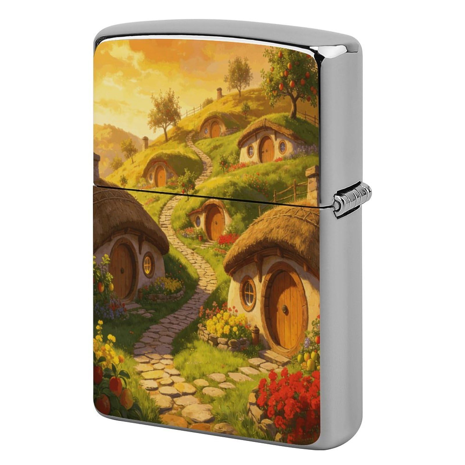 Btcowzrv Style Hobbiton Metal Lighter Case Sleeve Cover Holder