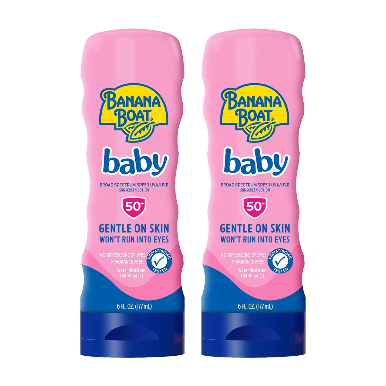 Banana Boat Baby Sunscreen Lotion, SPF 50+, 6oz each, Twin Pack
