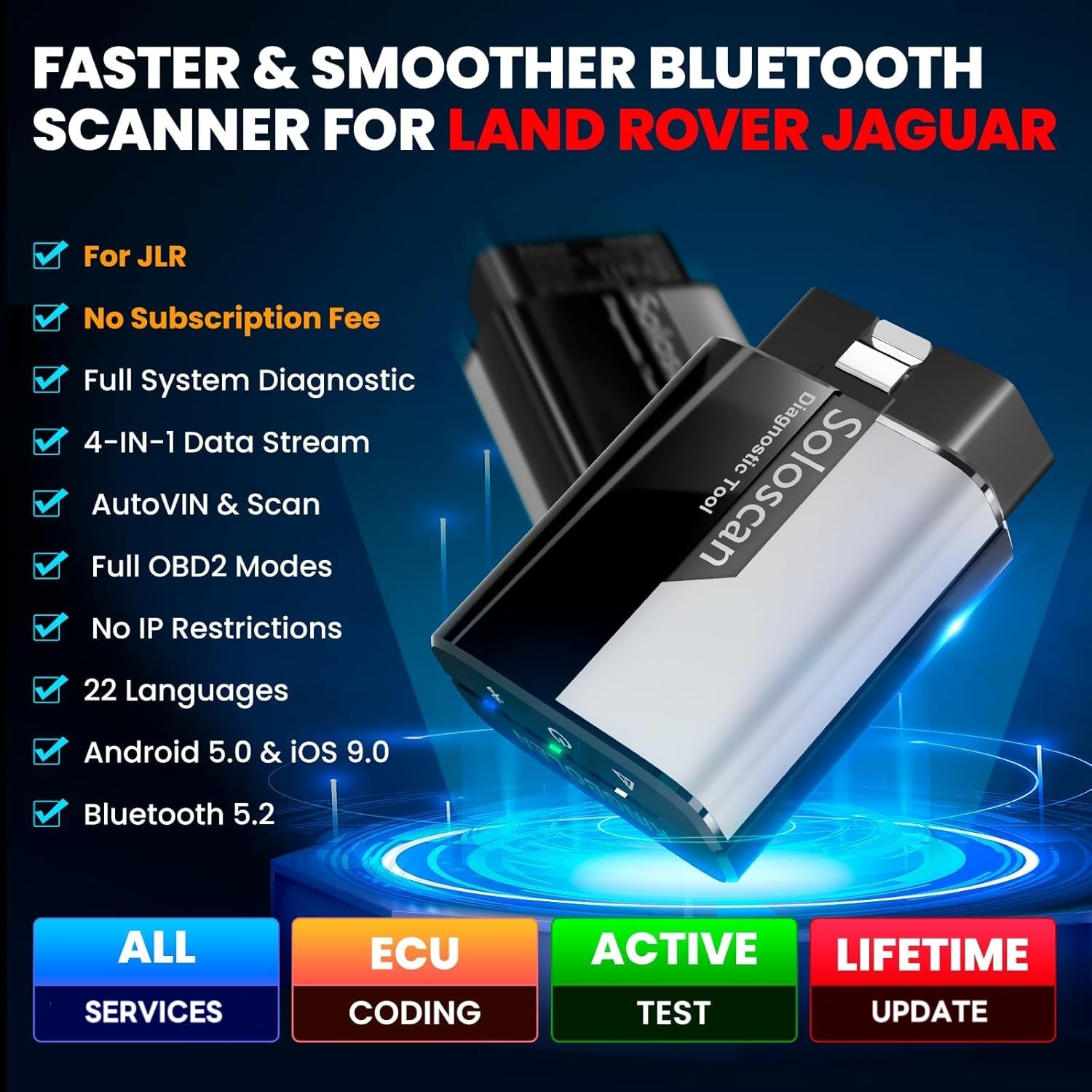 Map Rover Scanner Snapklik.com : Soloscan For Land Rover Jaguar OBD2 Scanner Bluetooth ...