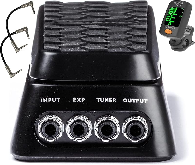Dunlop DVP3 Volume (X) Pedal Bundle with 2 Patch Cables and Tuner DVP3tunerbundle 0