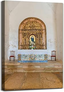 Church Our Lady Grace within the Fortress Sagres Canvas Wall Art Decor For Bedroom Living Room Painting Large Framed Picture Posters Prints Bathroom Office Kitchen Artwork 24x36