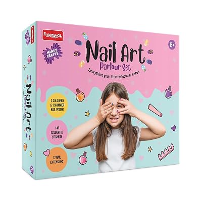 Handycrafts Funskool Nail Art, Parlour Set, DIY Kit, Art and Craft Set for Kids, Learning, Fun & Engaging Activity for C