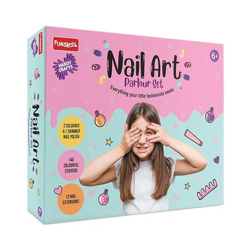 Handycrafts Funskool Nail Art, Parlour Set, DIY Kit, Art and Craft Set for Kids, Learning, Fun & Engaging Activity for Childrens, Multicolour, Gift Set for Kids, Age 6+ Years