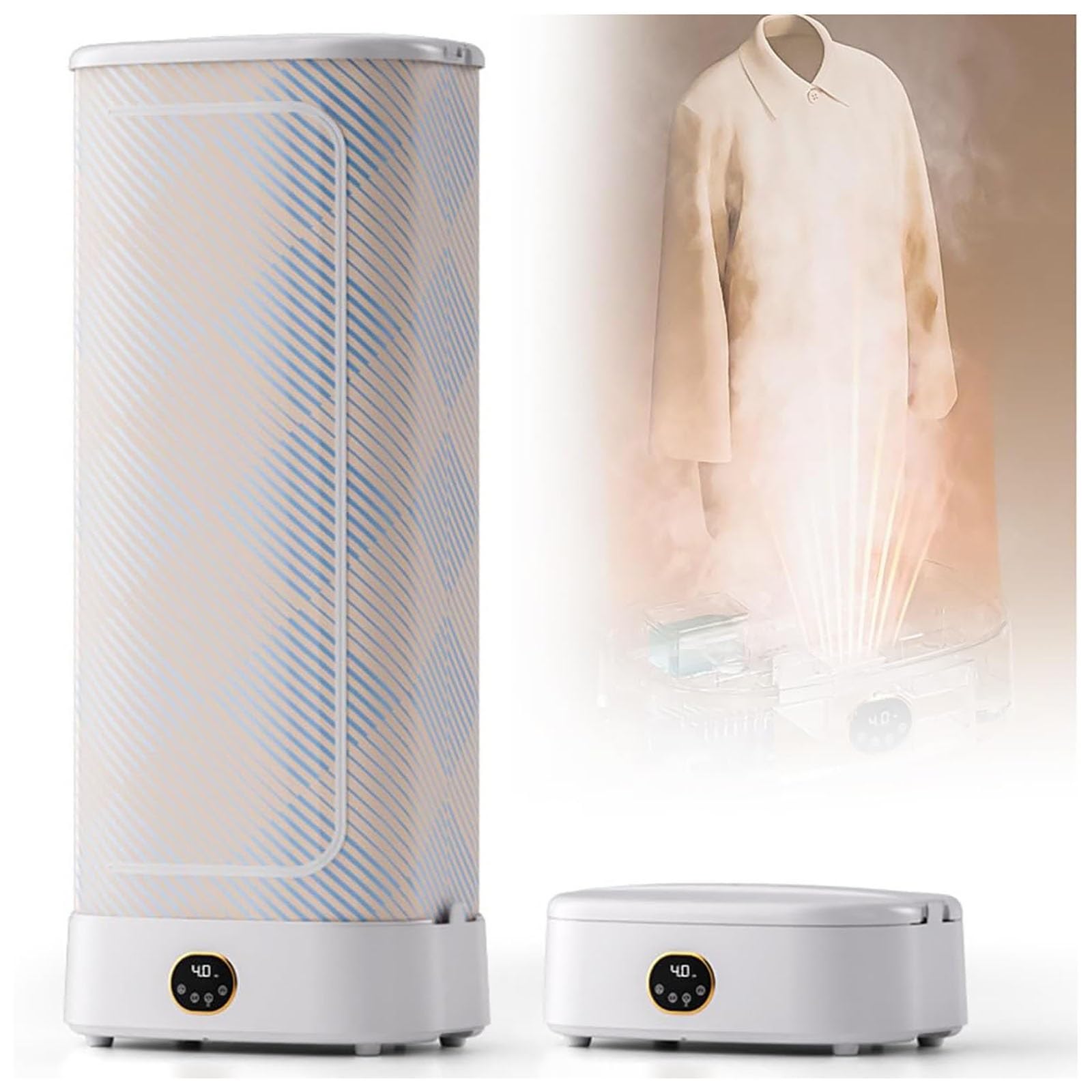 Presse à vapeur portable - Circulation d'air chaud à 360 ° - Séchoir à linge électrique pour un usage domestique - Design compact pour un entretien efficace des vêtements