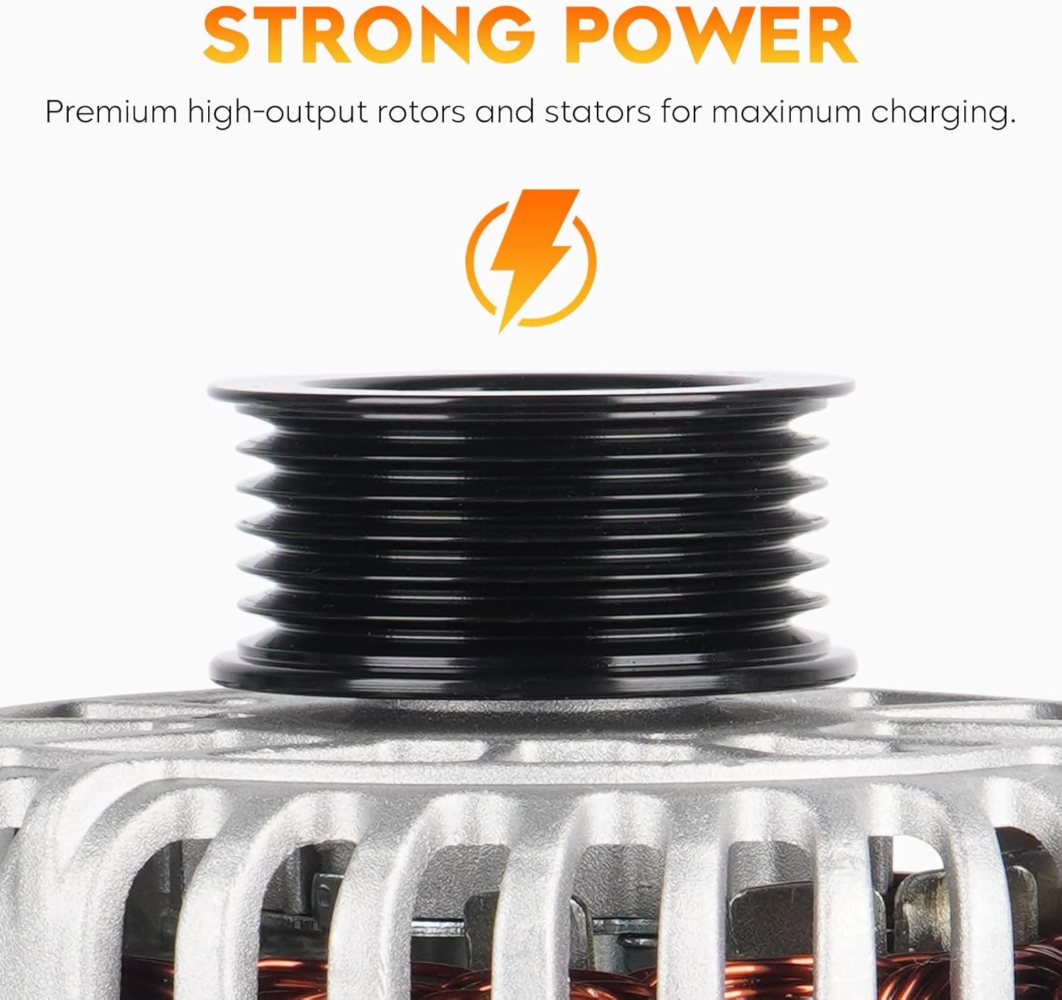 New Alternator for Ford Taurus V6 3.0L 2003-2006, Mercury Sable 2002-2005, High Output, AFD0097, 2F1U-10300-DA, 2F1Z-10346-DA, 3F1U-10300-AA, 400-14059, 334-2511, 8268