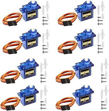 8PCS SG90 9G Micro Servo Motor Kit Mini for RC Robot Arm Helicopter Airplane Car Boat Controls Project