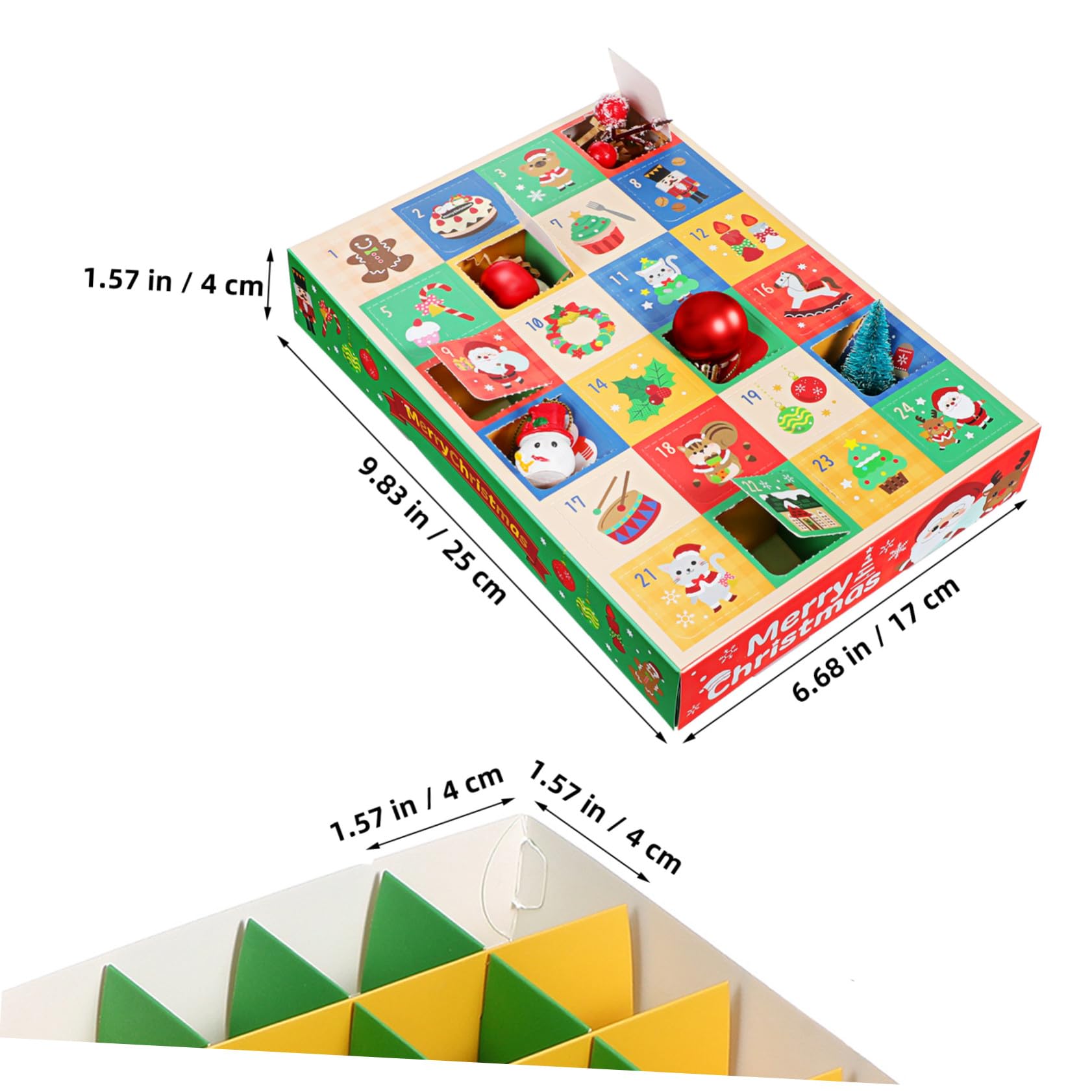 Zerodeko 10 Piezas Caja de Obsequio Navideña de Cajas de Dulces para Fiesta de Regresiva Vacías para Calendario de Adviento de Navidad