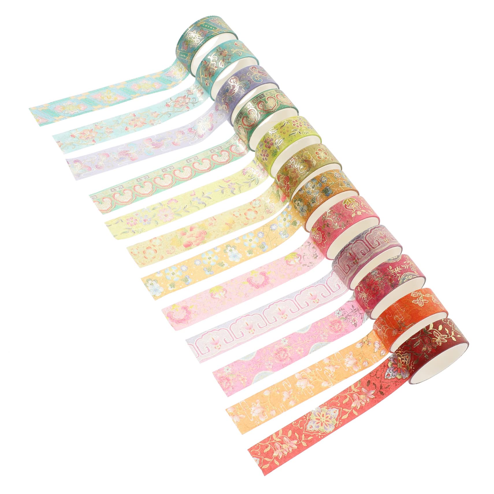 NUOBESTY 48 Rollos Cinta De Bolsillo y Papel Cinta Adhesiva Washi Decoración De Frutas Cinta Washi con Motivos Cintas para Envolver Flores Suministros para La Fiesta
