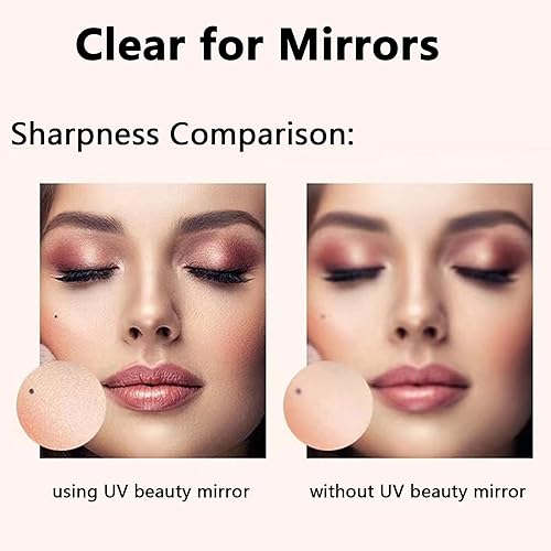 Miniatura 5 de Cámara de espejo con luz, aumento 2X, maquillaje de viaje, tamaño de bolsillo de 3.5 pulgadas, para pruebas de protección solar