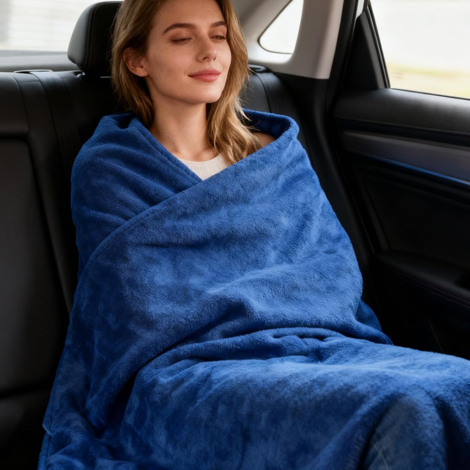 Heated Car Blanket - Auto Off Soft Portable - 12V Car Throw Blanket Electric Heated,for Commuting Camping Road Trips Family Outings Women Adults Elderly