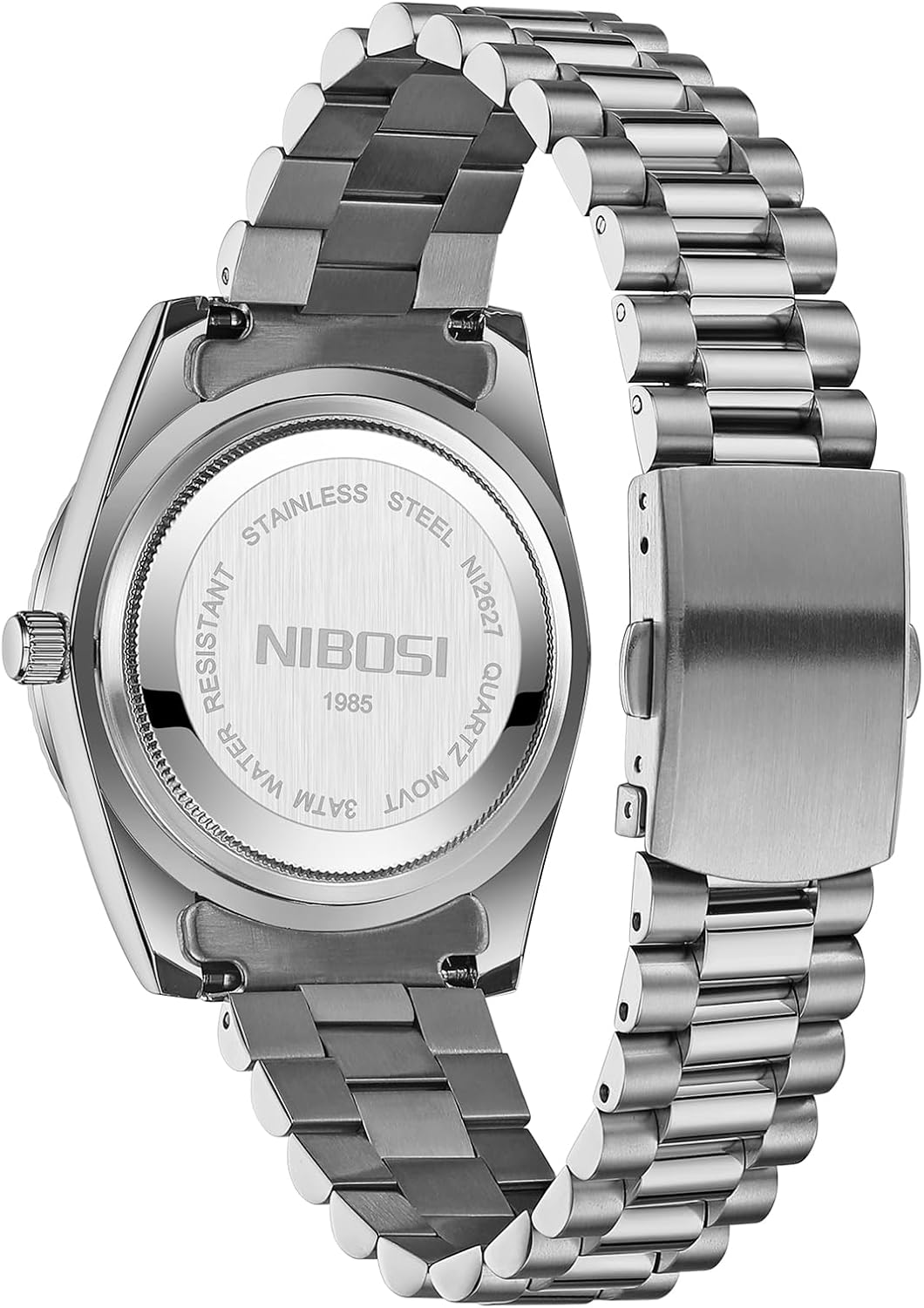 NIBOSI Men Watches Analog Quartz Stainless Steel Rose Gold Silver Watches for Men Waterproof Business Classic Desiger Wrist Watch with Day Date - Image 7