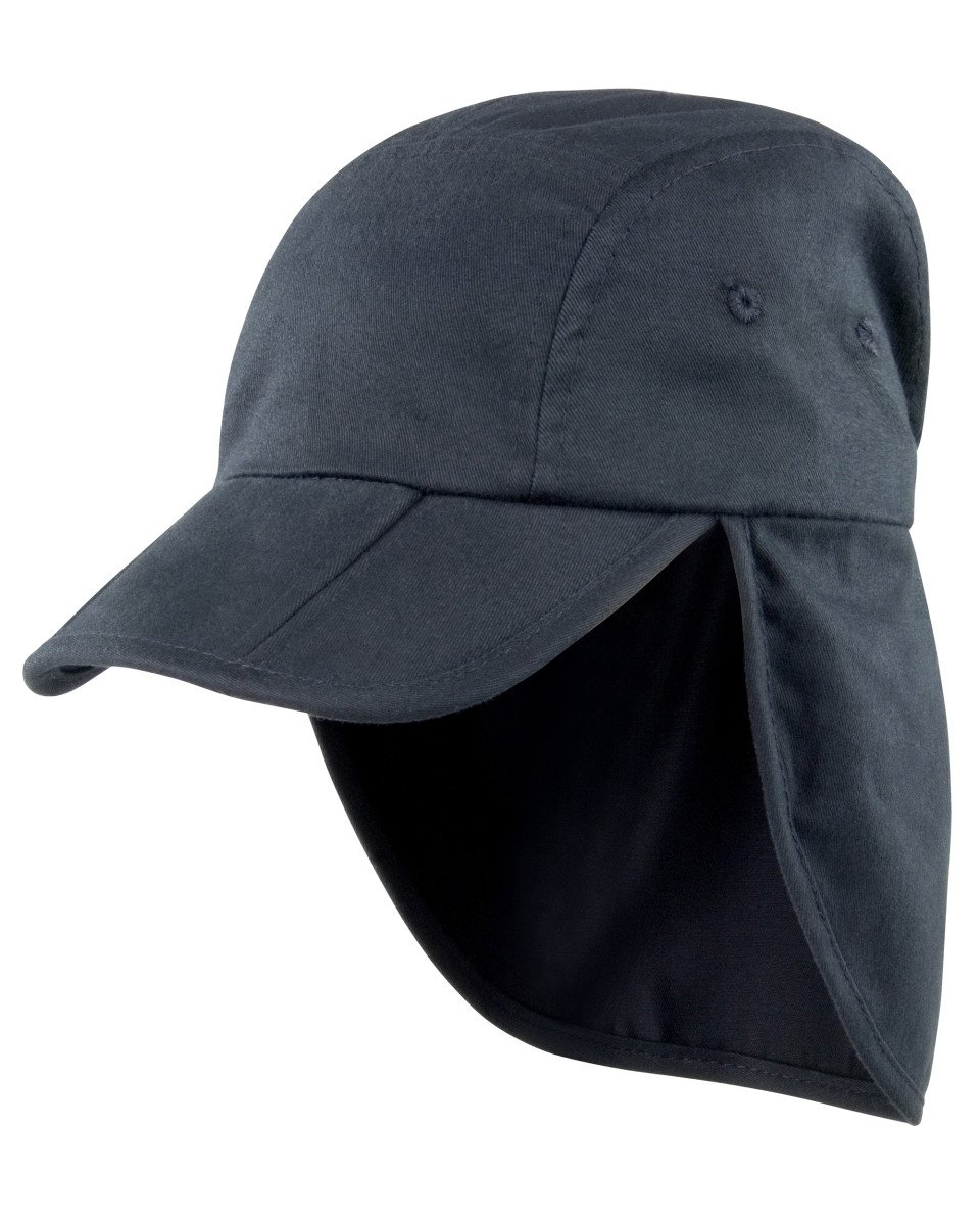Result Unisex Headwear Folding Legionnaire Hat/Cap (One Size) (Black)