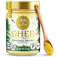 Vista 1 de 4th & Heart Ghee original alimentado con pasto, mantequilla clarificada, ceto, criado en pastos, libre de lactosa y caseína, paleo certificado
