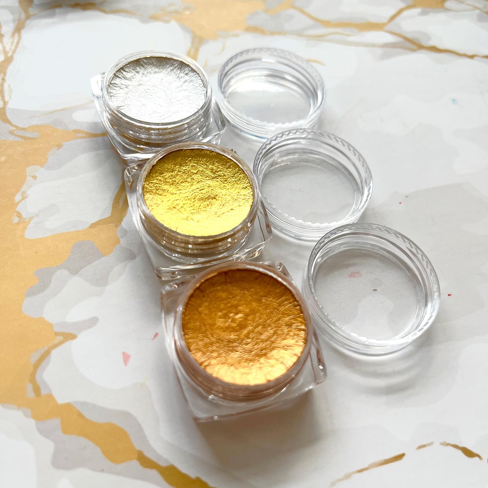 Peinture aquarelle professionnelle 12 couleurs à paillettes pour peinture sur papier, bois, pierre, aquarelle, nail art