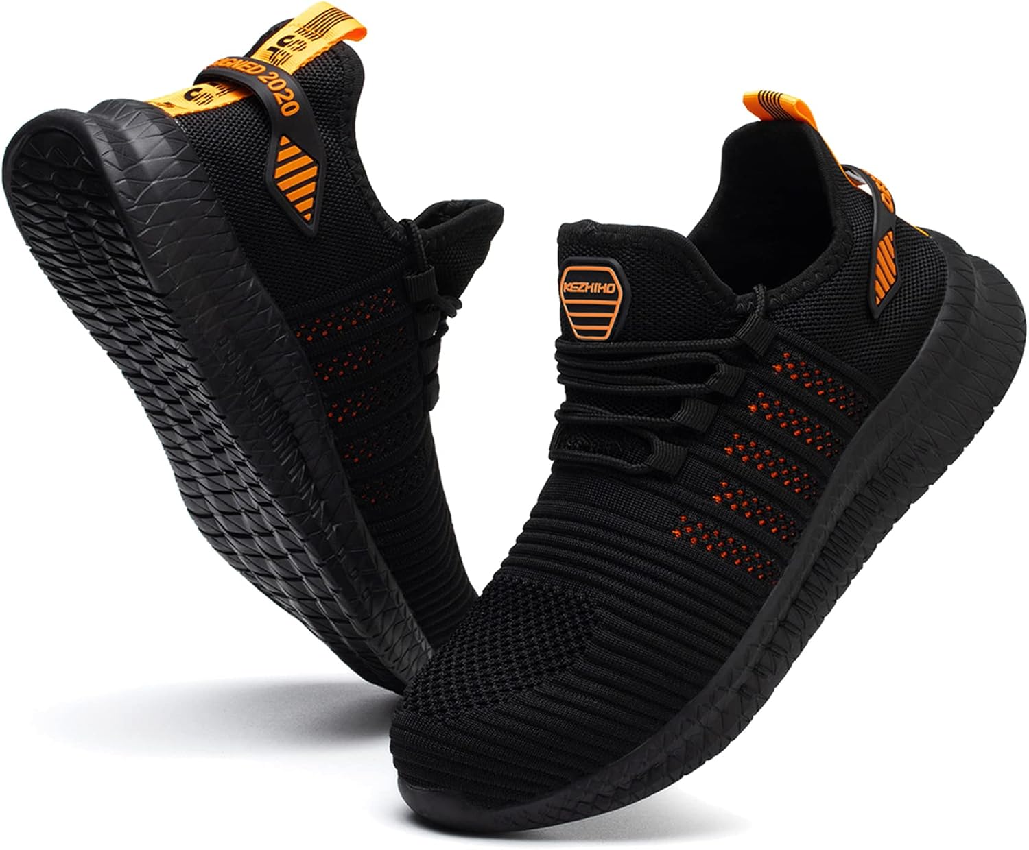 Kezhiho Steel Toe Work Shoes for Men Lightweight Comfortable Slip Resistant Puncture Proof Safety Shoes Breathable Indestructible Construction Industrial Sneakers