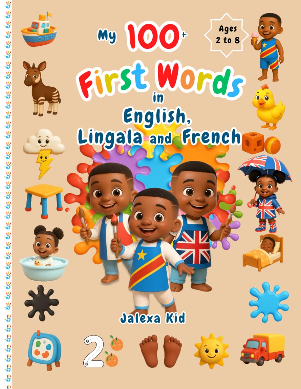 My 100 first words in English, Lingala and French: 4 (Trilingual books)