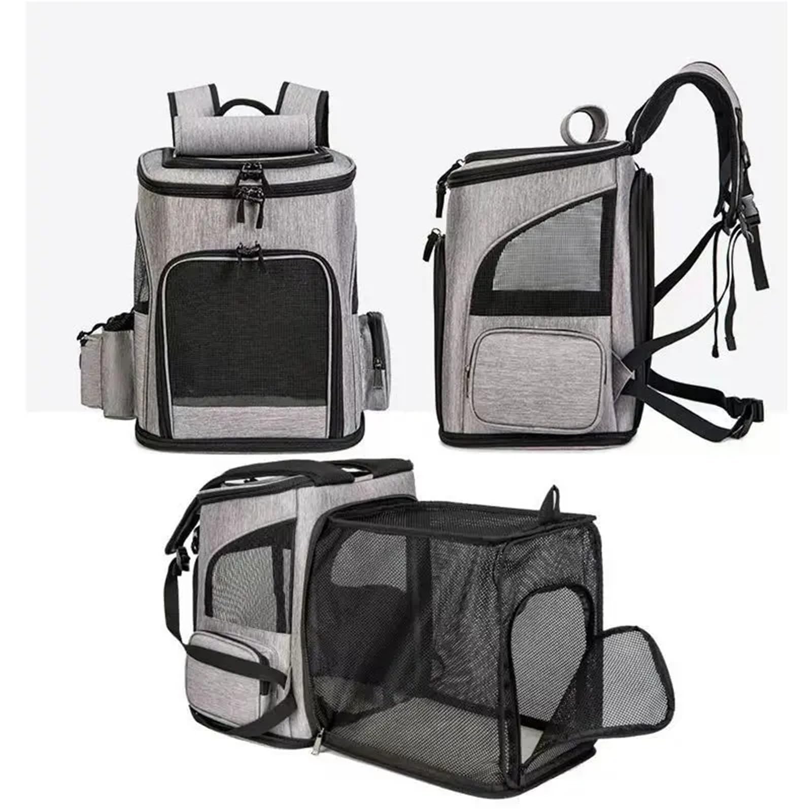 Asiento de coche convertible para perros y cuna de viaje, base antideslizante, anillos para cinturón, bolsa de almacenamiento, alivia la ansiedad de las mascotas