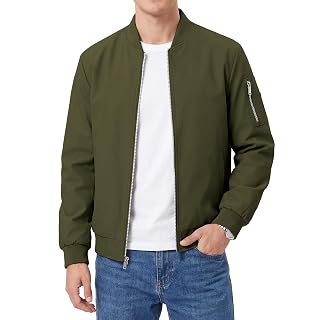 WULFUL Jaqueta Bomber Masculina Leve Casual Corta-vento