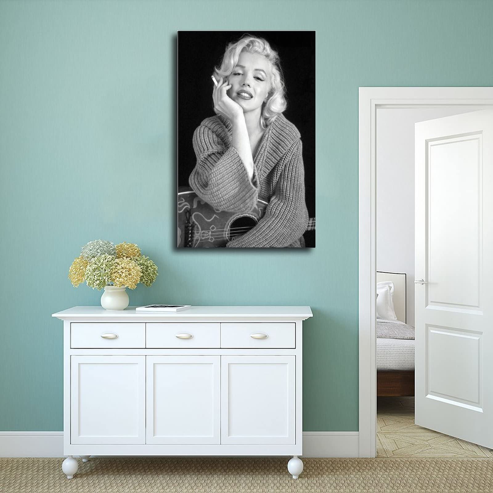 MARILYN MONROE 64 CM X 40 CM, 25 X 16 TAPISSERIE BELGE