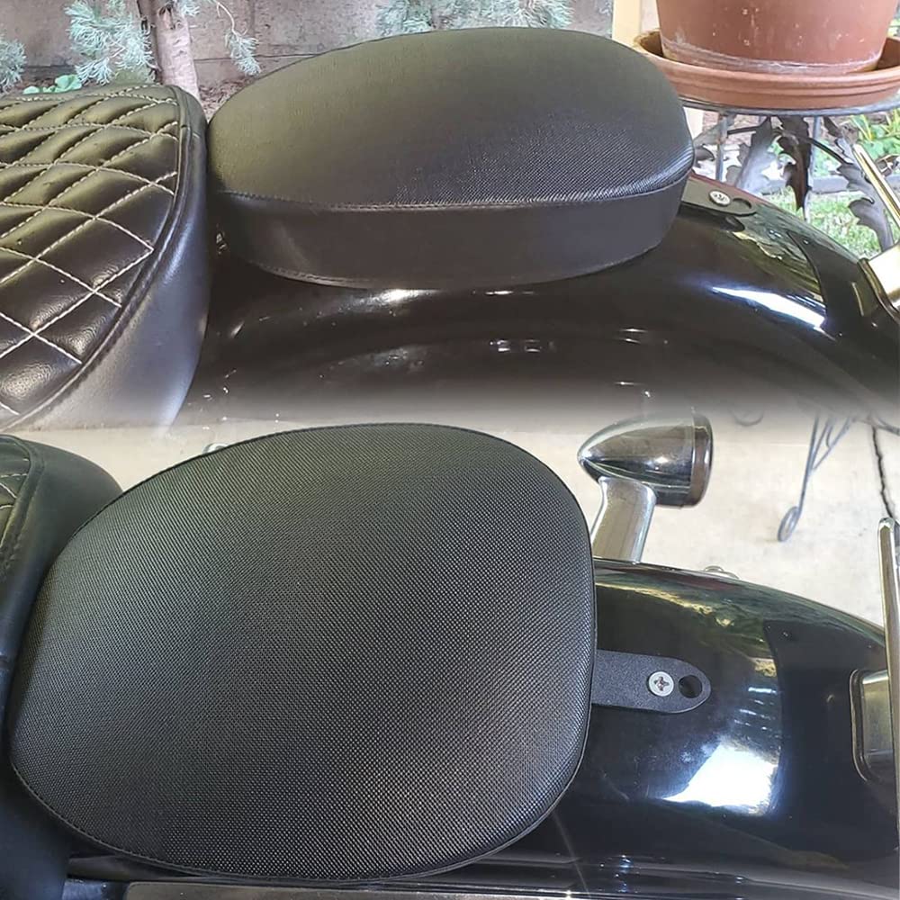 DREAMIZER Motorcycle Rear Passenger Seat Pillion Cushion Compatible with Sportster 48 Forty Eight XL 1200X 2010-2016 XL883 XL1200, Black