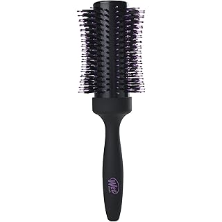 Wet Brush Volumizing Round Brush for Fine to Medium Hair - Salon Blow-Out, Less Pain & Breakage, Lightweight Boar Bristle Detangles & Removes Knots