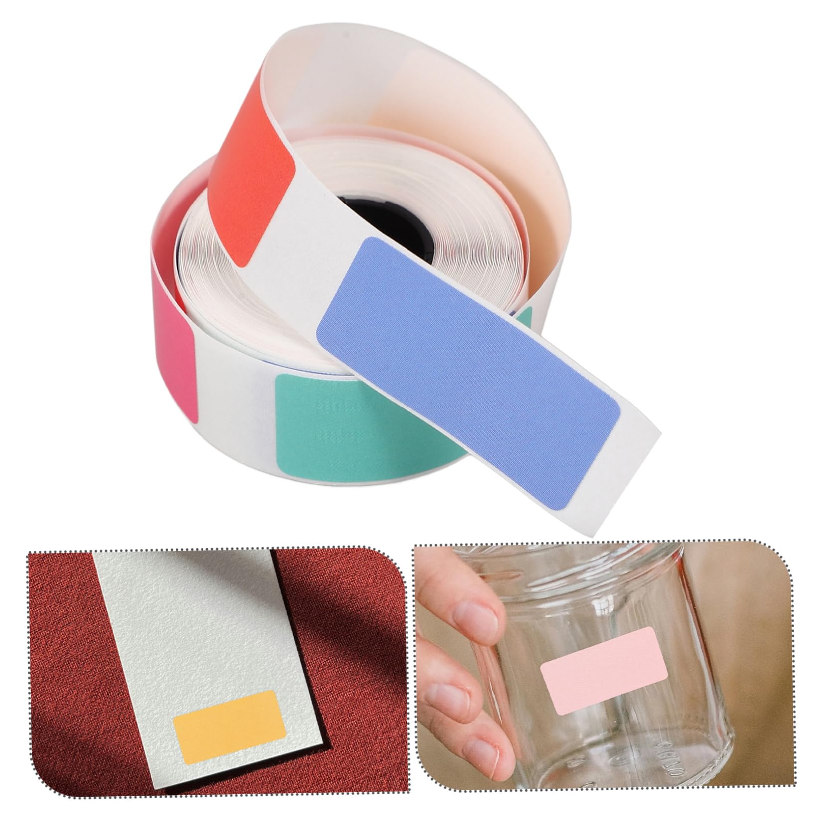Lurrose 5rollen Roll Blank Selbstklebende Etiketten Thermoetiketten Für Drucker Für Büro Schule Und Haushaltsorganisation Pro Leuchtende Farben