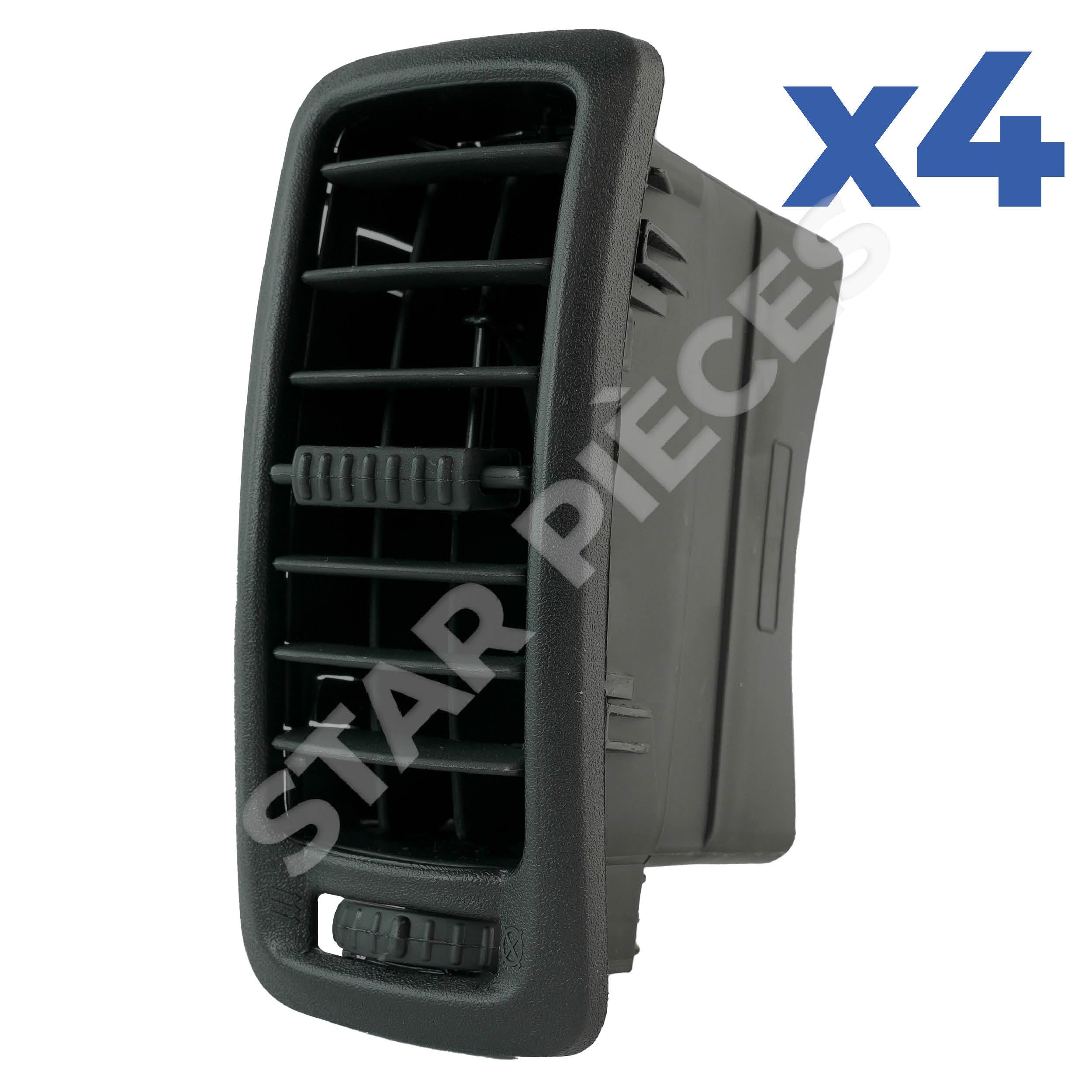 4 rejillas de ventilación compatibles para Trafic 2, Vivaro A y Primastar (2000-2014) rejilla de ventilación ventana: calentador y climatización | izquierdo, derecho o central