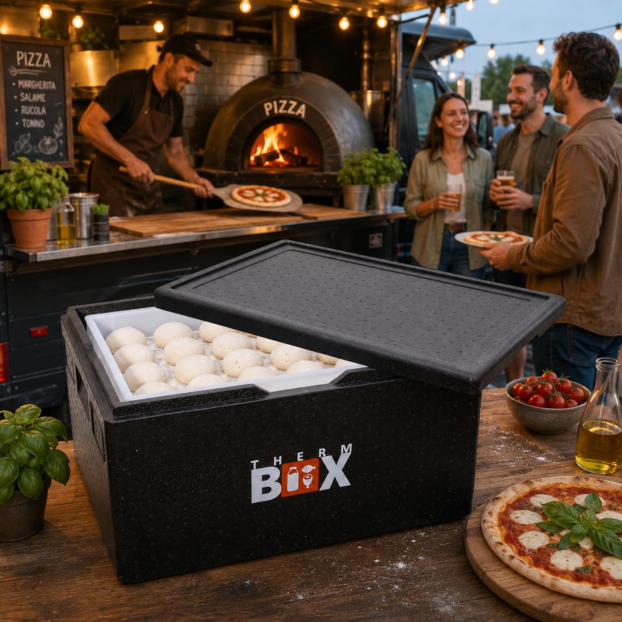 THERM BOX B80 - Scatola di fermentazione per impasto, in polistirolo, 80 litri, interno 62,5 x 42,5 x 30 cm, spessore parete 3 cm, contenitore termico, contenitore termico, contenitore termico