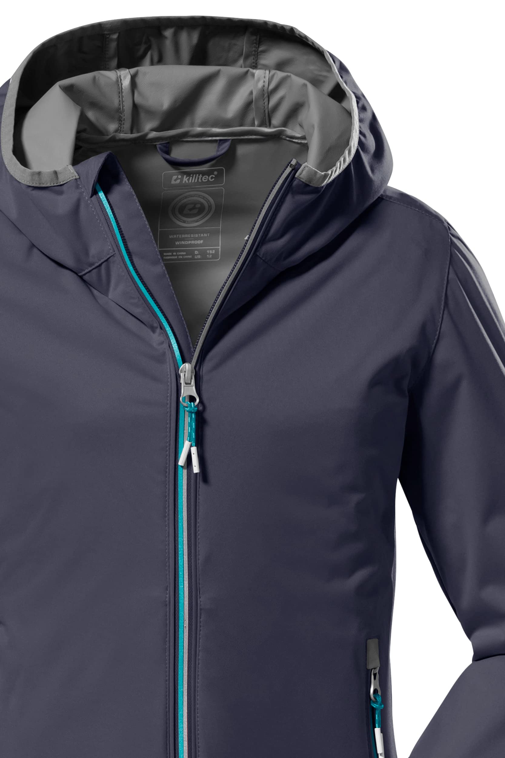 Killtec Kos 164 Grls Sftshll Jckt Giubbotto softshell con collo in piedi, impacchettabile Bambine e ragazze