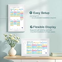 Vista 7 de Calendario digital, calendario digital WiFi inteligente de 15.6 pulgadas y tabla de tareas, pantalla táctil IPS 1920 x 1080 HD pantalla