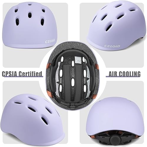 Miniatura 2 de Casco de bicicleta para niños, cascos para niños pequeños para edades 5-8-9-10-12-14-16 años, jóvenes niños y niñas, casco ajustable para niños