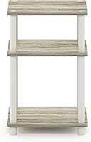 Vista 8 de Furinno JUST Side Table, 3-Tier End Table, Open Shelves Night Stand, Bedside Table, Toolless Assembly, for Living Room, Bedroom, Bathroom, Sonoma