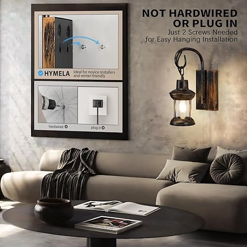 Miniatura 2 de B02 Aplique de pared con pilas, lámpara de pared recargable con control remoto de encendidoapagado con acabado de bronce aceitado, accesorios de