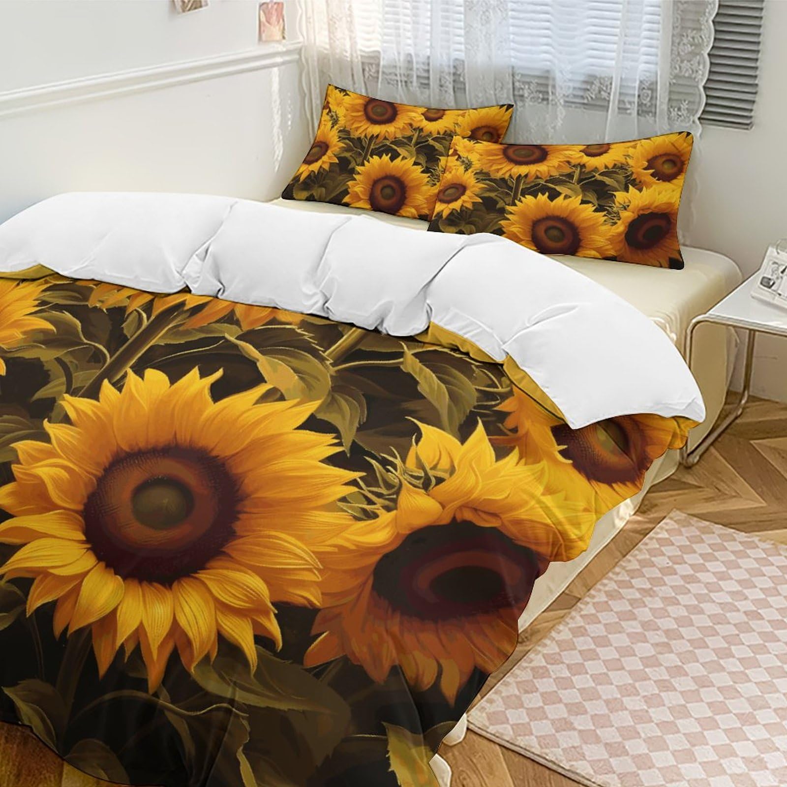 Housse de couette légère et anti-plis en microfibre 218x177 cm