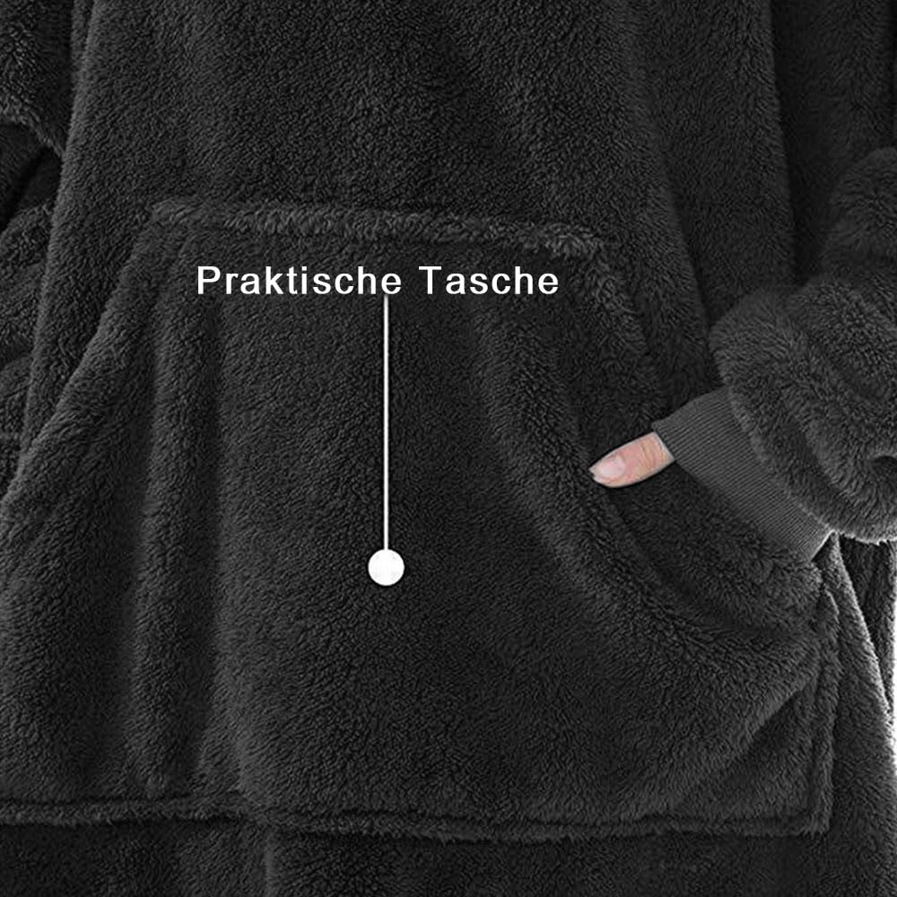 Voarge Sudadera con capucha y mangas, manta con capucha, manta de techo, manta portátil, como regalo para mujeres y mujeres