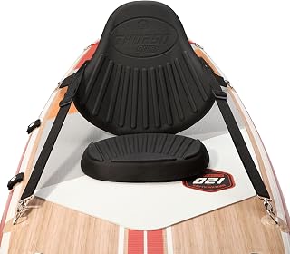 THURSO SURF Kayak Seat Delux Padded Universal Paddle Board Seat Detachable Sit on Top Cushioned Back Support SUP Canone Boat Storage Bag Adjustable Strap PE Foam