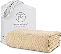 Vista 1 de Threadmill Mantas de algodón de lujo para cama de tamaño Queen Manta de tamaño Queen 100% algodón para todas las estaciones Aster Jacquard