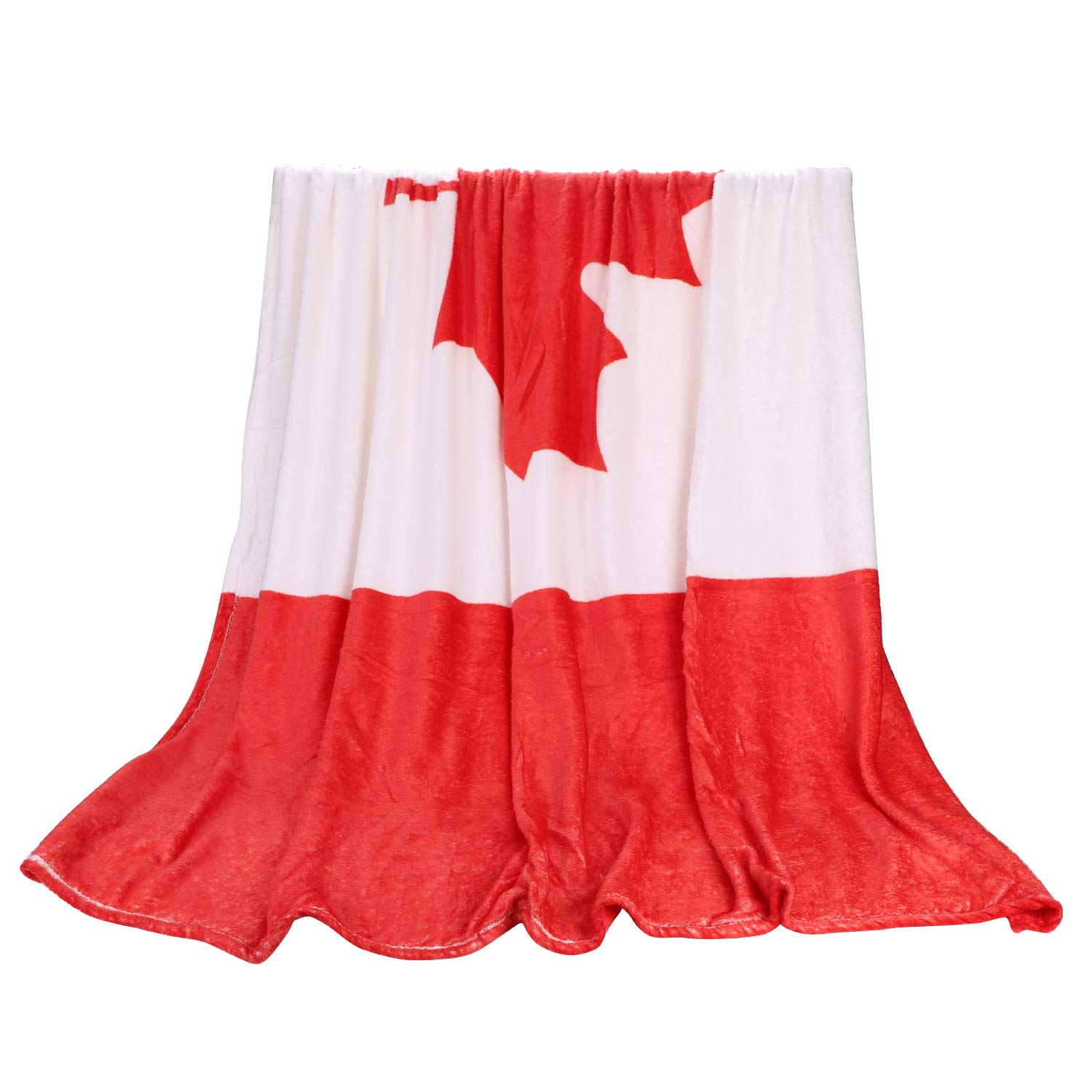 Couvre-lit chaud drapeau canadien plaid en flanelle au toucher premium