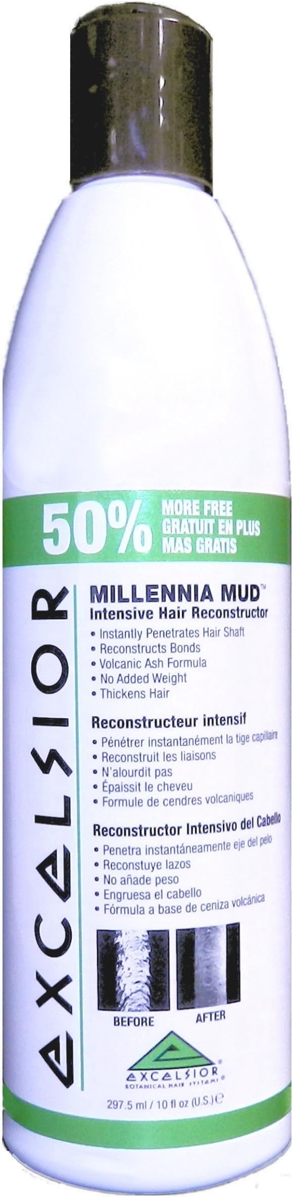 Excelsior Millennia Mud Intensive Hair Reconstructor - New Bonus Size Bottle 295 ml