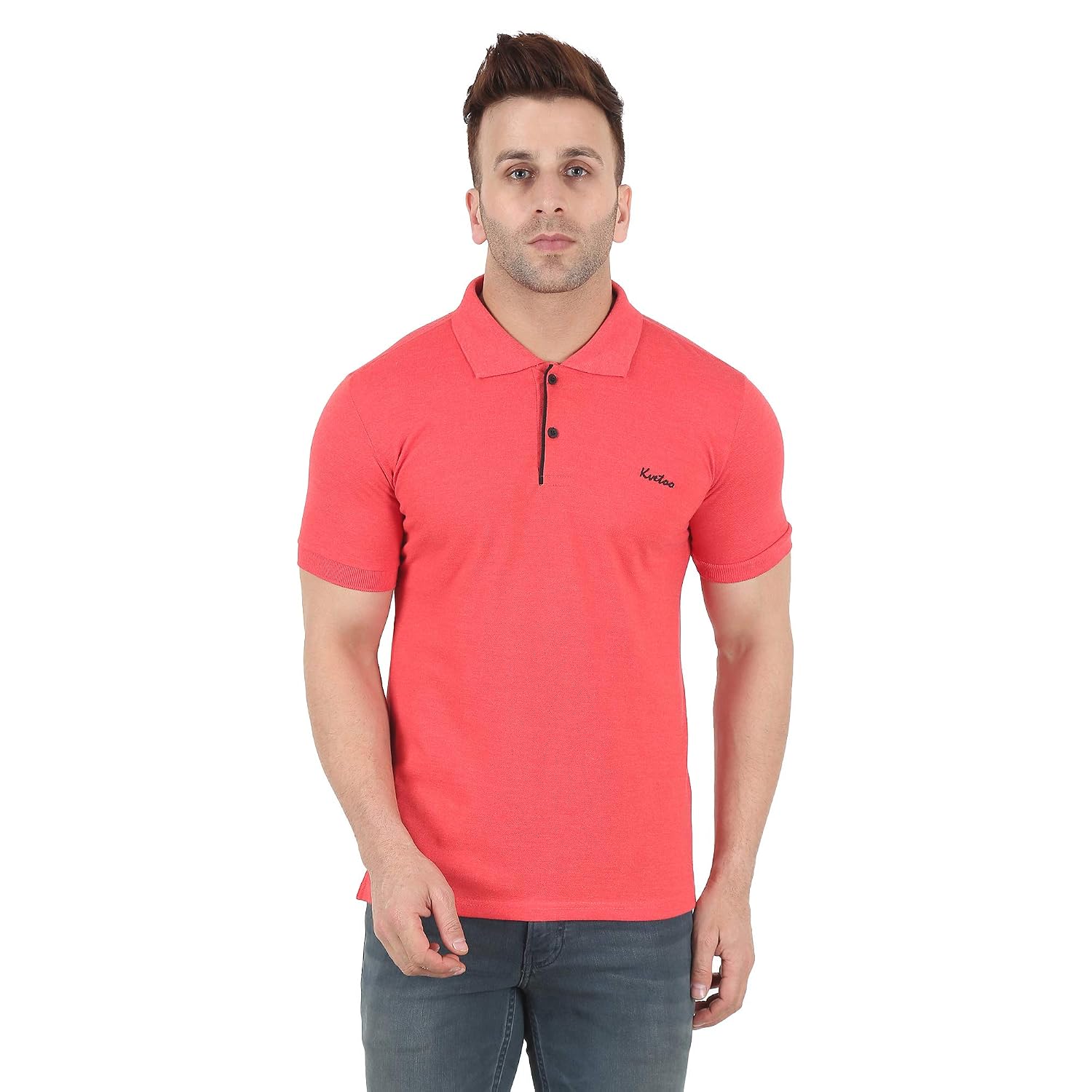 kvetoo Men's Regular Fit Polo Neck 