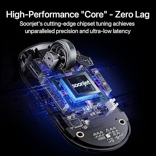 Miniatura 6 de soonjet Ratón inalámbrico de modo dual 2.4G y Bluetooth, 80012001600 DPI Ratón inalámbrico para computadora con receptor USB, para oficina en casa,