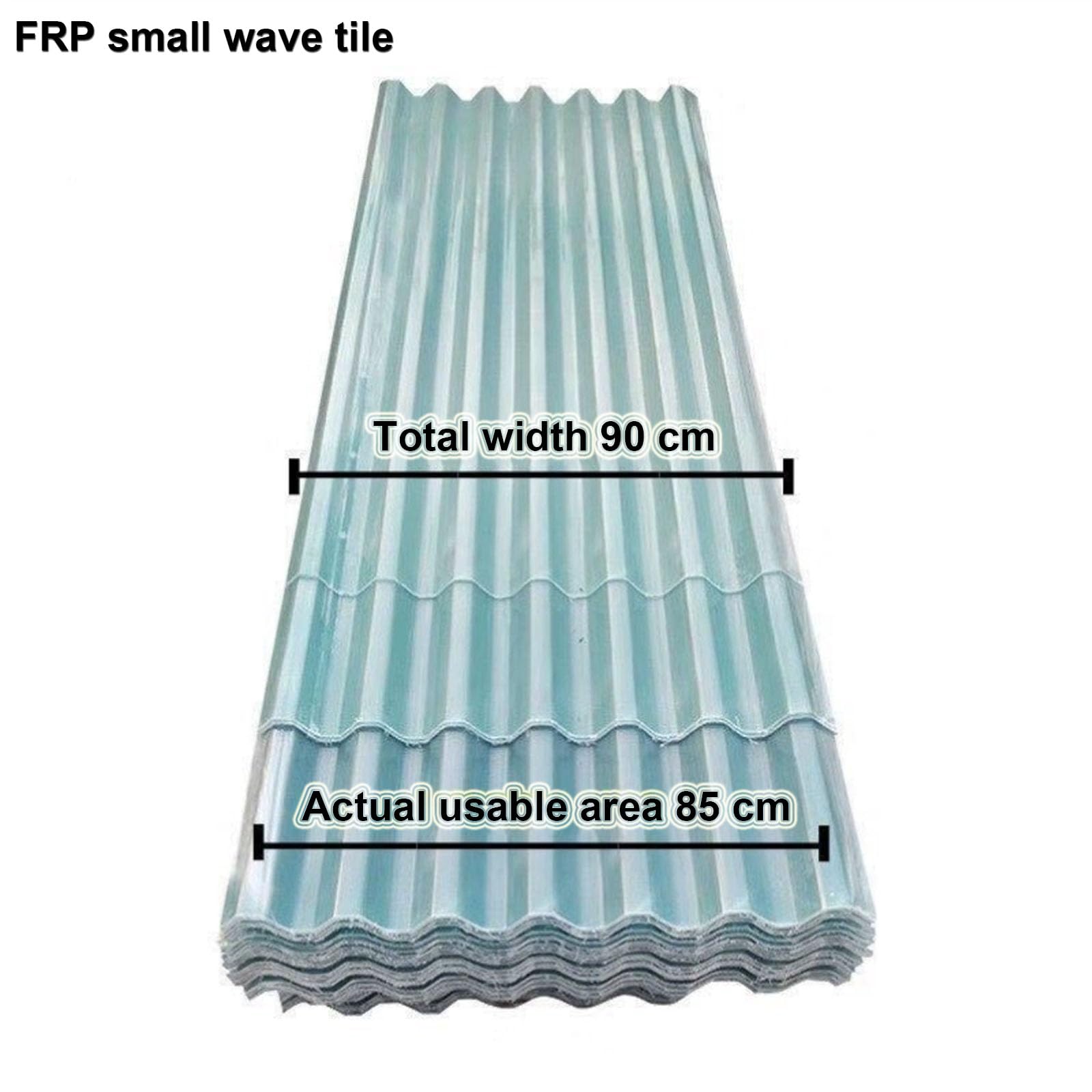 Placa Ondulada, 2mm Planchas Transparentes Tejados, Chapas Perfiladas Techo, Placa De Iluminación Natural De Fibra De Vidrio, FRP Con Resistencia A Los Rayos UV (0.9×1.2m/35×47in,1pcs)