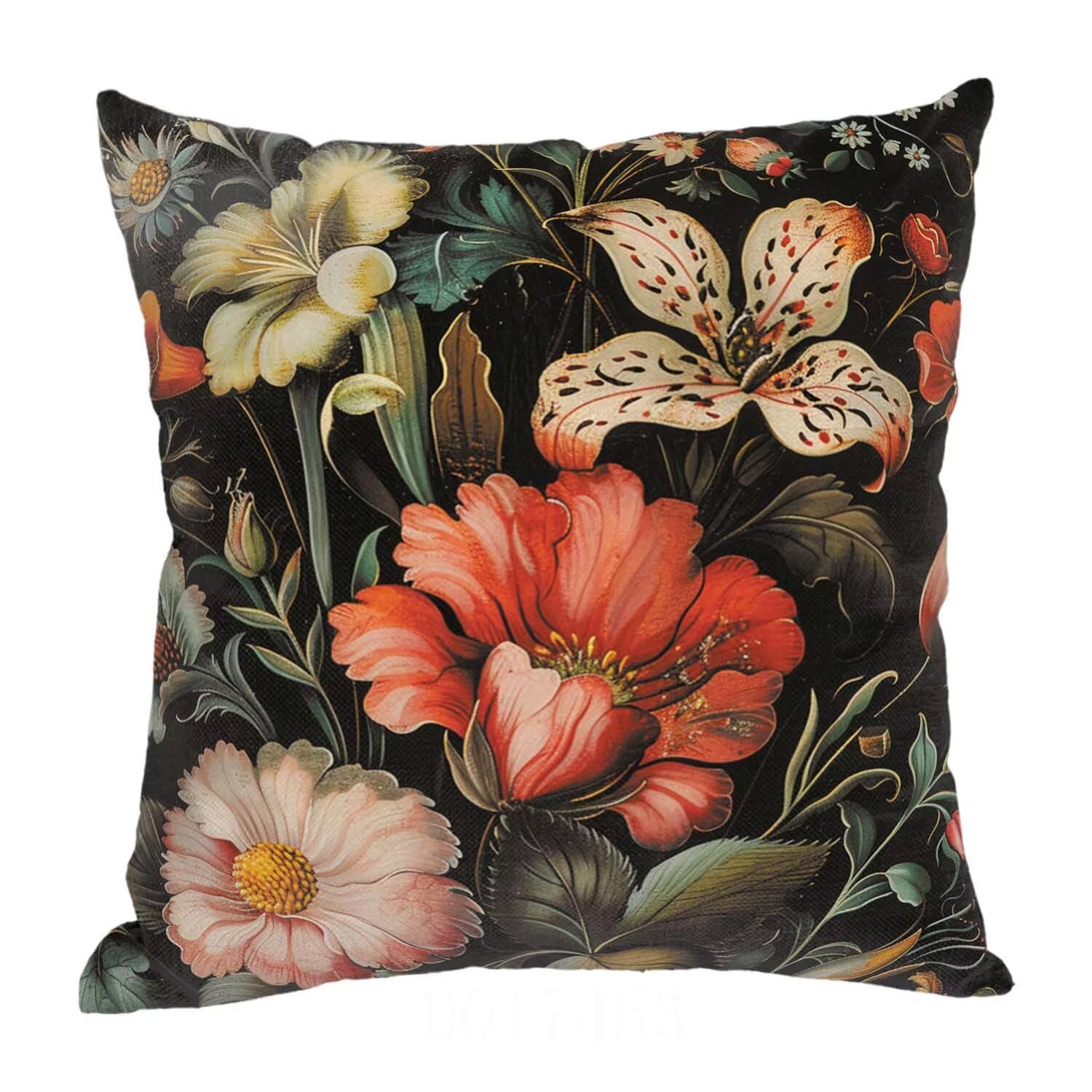 Fundas Cojines SuavesFlor Fundas Cojines Cuadradas Suaves Funda Almohada Cojines Suaves Sillas Jardin para Oficina Jardín Cama Sofá Banco Interior o Exterior Juego de 4 Funda Cojin Negro mu-231