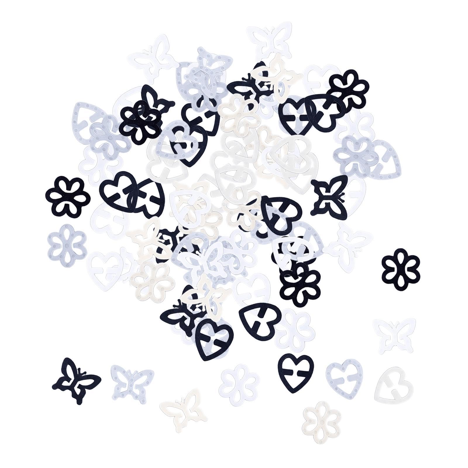 100 Pieces Bra Strap Clips Women Butterfly Heart Shaped Plum Blossom Fashion-image-41