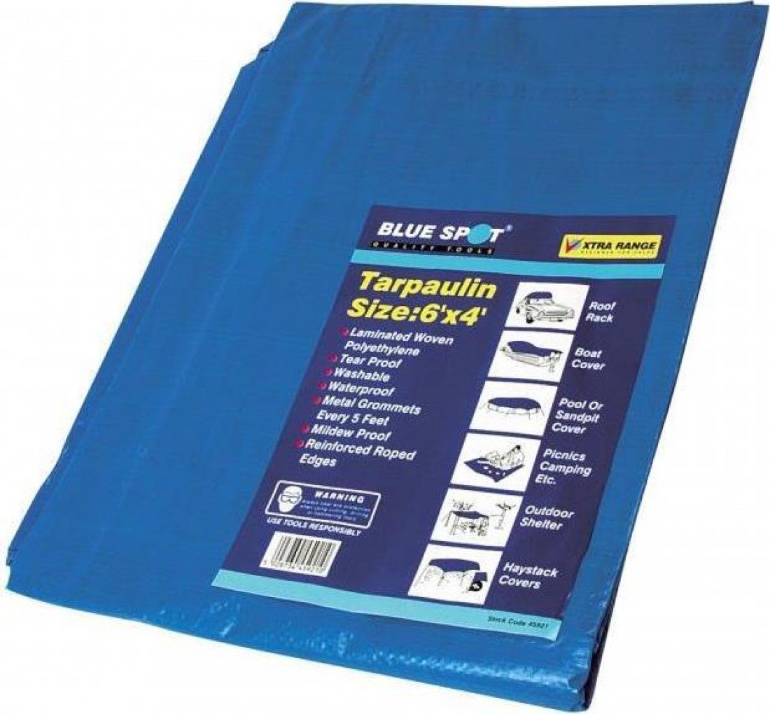Bluespot Tools Blue Tarpaulin 1.8 X 1.2M (6 X 4Ft)