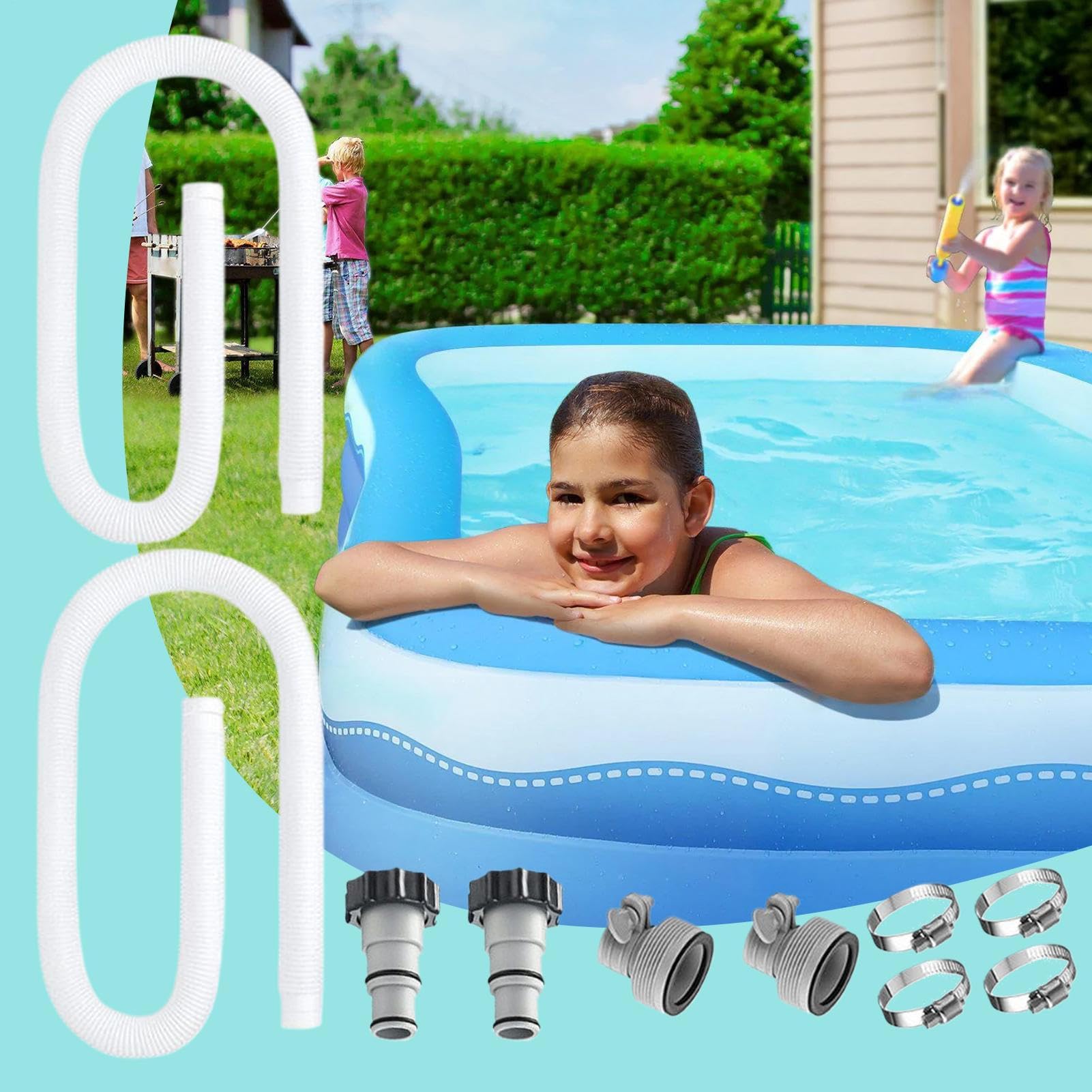 Schlauch für Pool – Ersatzschläuche für Poolpumpe | 38 mm Schlauch für Reparatur, Werkzeug, Schutz, Wartung und Reinigung und Zirkulation von Sanitärwasser