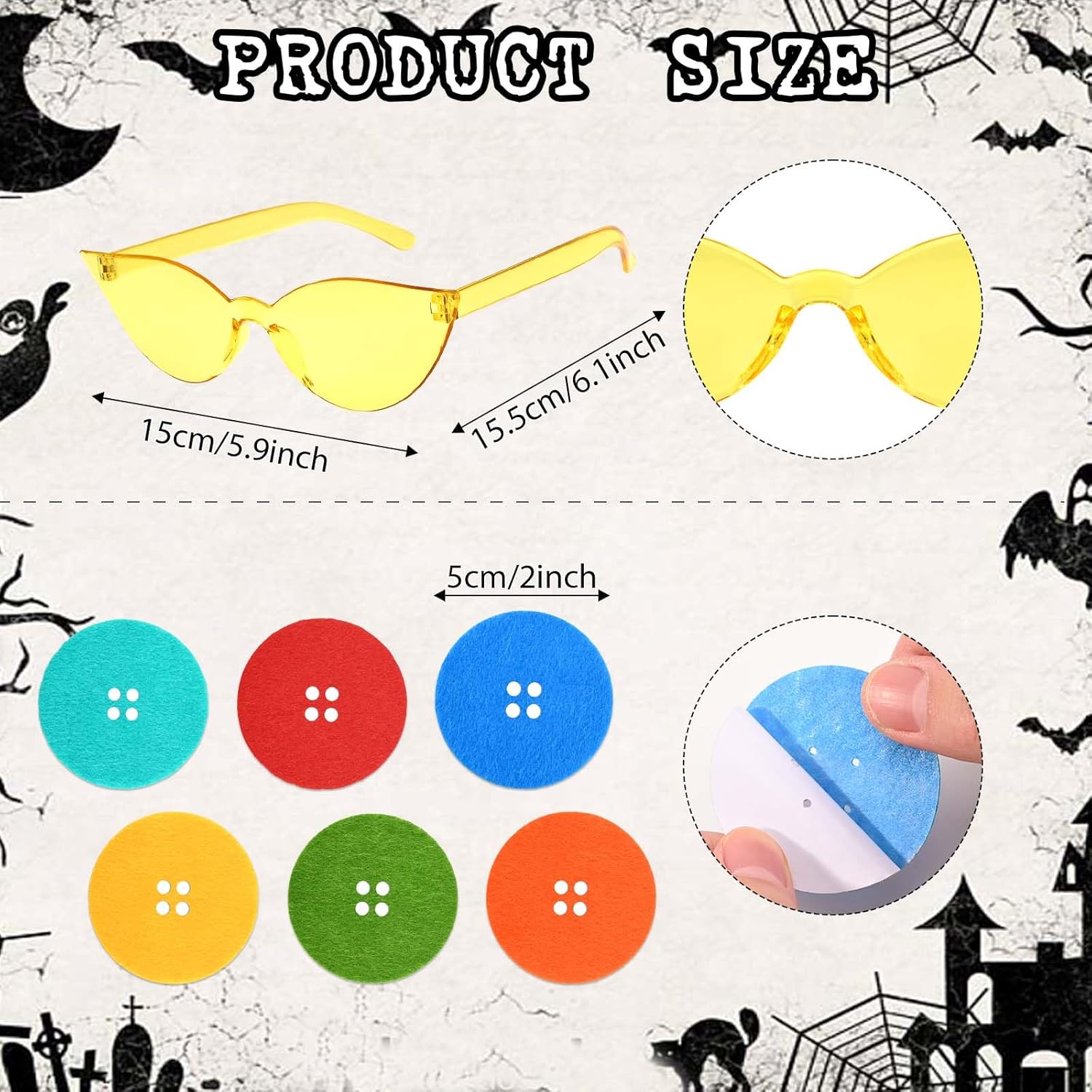 Blue Cat Costume Set Including Cat Ears Headband Yellow T-Shirt Glasses Cat Costume Accessories for World Book Day Cosplay Party Supplies - Image 4